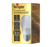 Светодиодная (LED) лампа Navigator NLL-G45-6-230-2.7K-E27-FR-SV 6 Вт Шар (80542) Теплый белый свет