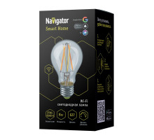 Светодиодная (LED) лампа Navigator NLL-F-A60-8-230-WWW-E27-WIFI 8 Вт Груша (80554) Теплый/Холодный/Дневной свет
