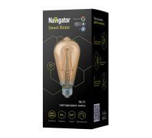 Светодиодная (LED) лампа Navigator NLL-F-ST64-8-230-WWW-E27-GD-WIFI 8 Вт ST64 (80555) Теплый/Холодный/Дневной свет