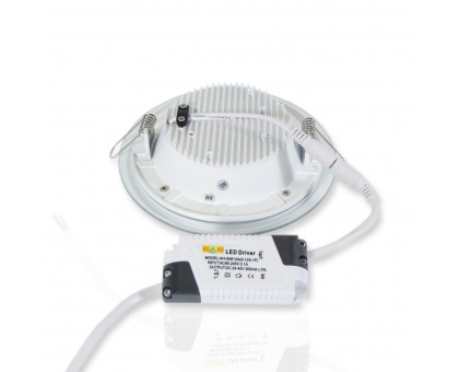 Круглый встраиваемый (LED) светильник даунлайт 160мм ICLED IC-RW D160 12Вт 3000К IP20 (51953) Белый со стеклом