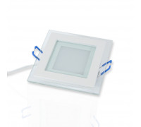 Квадратный встраиваемый (LED) светильник даунлайт 97х97х35мм ICLED IC-SW L100 6Вт 3000К IP20 (51961) Белый со стеклом