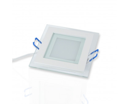 Квадратный встраиваемый (LED) светильник даунлайт 97х97х35мм ICLED IC-SW L100 6Вт 3000К IP20 (51961) Белый со стеклом