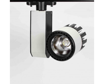Трековый ЕВРО светодиодный (LED) светильник ICLED 30Вт 4000K IP40 120х180х200 мм (55336) Белый/Черный