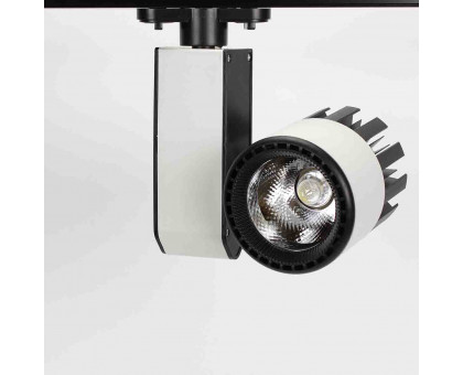 Трековый ЕВРО светодиодный (LED) светильник ICLED 20Вт K IP40 120х180х200 мм (55337) Белый/Черный