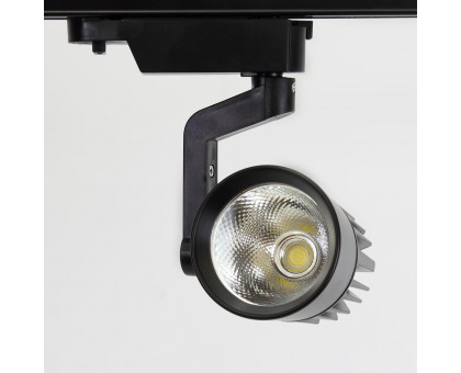 Трековый ЕВРО светодиодный (LED) светильник ICLED 10Вт 3000K IP40 100х160х160 мм (56059) Чёрный
