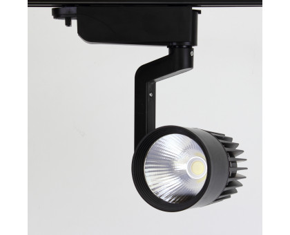 Трековый ЕВРО светодиодный (LED) светильник ICLED 20Вт 3000K IP40 160х220х220 мм (56061) Чёрный