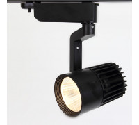 Трековый ЕВРО светодиодный (LED) светильник ICLED 20Вт 3000K IP40 160х220х220 мм (56061) Чёрный