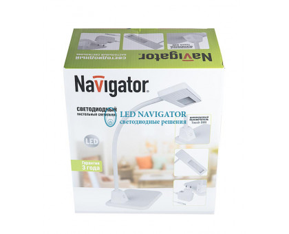 Диммируемая настольная светодиодная (LED) лампа Navigator NDF-D016-7W-6K-S-LED 7Вт 6000K Холодный белый свет (71837) Белый