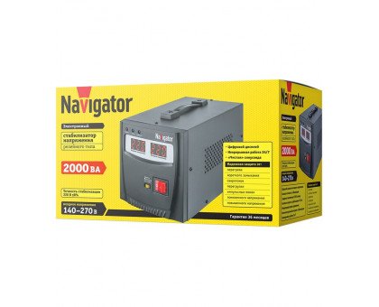 Напольный стабилизатор напряжение Navigator NVR-RF1-2000 220В 2000 Вт (61768)