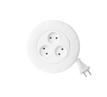 Бытовой удлинитель Smartbuy 10А 2200Вт 3 розетки 3 м. белый (SBE-10-3-03-W) круглый без заземлением