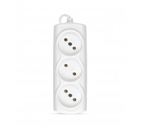 Бытовой удлинитель Smartbuy 6А 1350Вт 3 розетки 1.5 м. белый (SBE-10-3-1,5-F) без заземлением