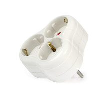 Тройник Smartbuy 16А 3500Вт 3 гнезда (SBE-16-A01-3z) круглый с заземлением