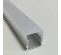 Накладной алюминиевый профиль VIASVET 2000х21х21 мм аннодированный серебрянный (SP265) квадратный однорядный