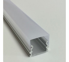 Накладной алюминиевый профиль VIASVET 2000х21х21 мм аннодированный серебрянный (SP265) квадратный однорядный