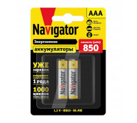 Аккумулятор Ni-MH Navigator NHR-850-HR03-RTU-BP2 1.2В 850 мАч (94784) Ready To Use