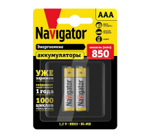 Аккумулятор Ni-MH Navigator NHR-850-HR03-RTU-BP2 1.2В 850 мАч (94784) Ready To Use