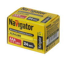 Щелочная батарейка Navigator NBT-NPE-LR03-BOX24 1.5В AAA (14059) 24 шт./уп.