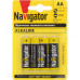 Щелочная батарейка Navigator NBT-NPE-LR6-BP4 1.5В AA (61463) 4 шт./уп.