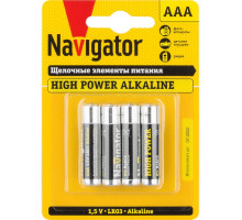 Щелочная батарейка Navigator NBT-NE-LR03-BP4 1.5В AAA (94751) 4 шт./уп.
