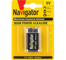 Щелочная батарейка Navigator NBT-NE-6LR61-BP1 9В 9V (94756) 1 шт./уп.