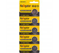 Литиевая батарейка Navigator NBT-CR2025-BP5 3В 2025 (94764) 5 шт./уп.