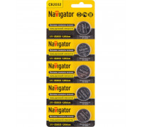 Литиевая батарейка Navigator NBT-CR2032-BP5 3В 2032 (94765) 5 шт./уп.