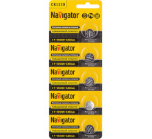 Литиевая батарейка Navigator NBT-CR1220-BP5 3В 1220 (94778) 5 шт./уп.