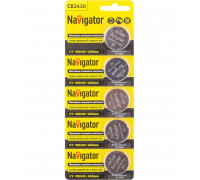 Литиевая батарейка Navigator NBT-CR2430-BP5 3В 2430 (94781) 5 шт./уп.