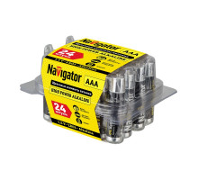 Щелочная батарейка Navigator NBT-NE-LR03-BOX24 1.5В ААА (94787) 24 шт./уп.