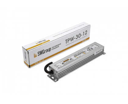 Влагозащищенный блок питания (драйвер) SWG 12В TPW-30-12 12A 30Вт IP67 (900081)