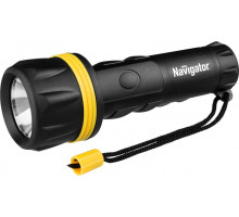 Пластиковый ручной светодиодный (LED) фонарь Navigator NPT-R07-2D с резиновый покрытием, на батарейках D (R20, LR20, 373, Mono) (71588) 1 режим работы