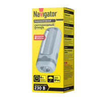 Пластиковый ручной светодиодный (LED) фонарь Navigator NPT-CP19-ACCU с аккумулятором 800мАч (14028) 2 режима работы