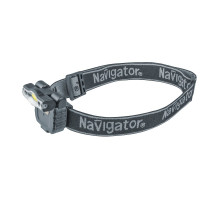 Налобный светодиодный (LED) фонарь Navigator NPT-H27-ACCU IP33 с аккумулятором 500мАч (93190) 1 режим работы