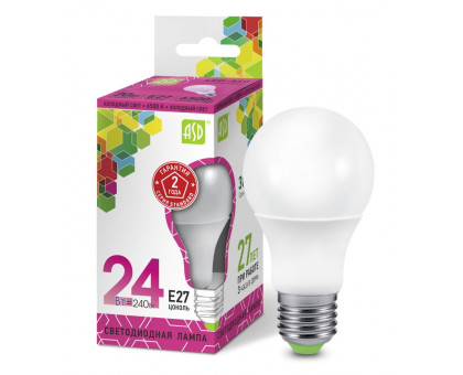 Лампа светодиодная LED-A65-standard 24Вт 230В Е27 6500К 2160Лм ASD (4690612014289)
