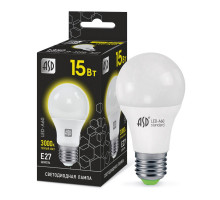 Лампа светодиодная LED-A60-black 15Вт 230В Е27 3000К 1350Лм ASD (4690612034416)