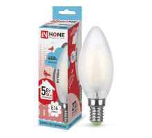 Лампа светодиодная LED-СВЕЧА-deco 5Вт 230В Е14 4000К 450Лм матовая IN HOME (4690612006765)