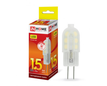 Лампа светодиодная LED-JC-VC 1.5Вт 12В G4 3000К 95Лм IN HOME