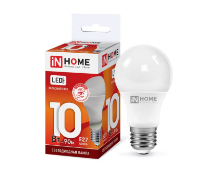 Лампа светодиодная LED-A60-VC 10Вт 230В Е27 6500К 900Лм IN HOME (4690612020228)