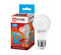 Лампа светодиодная LED-A60-VC 12Вт 230В Е27 4000К 1080Лм IN HOME (4690612020242)