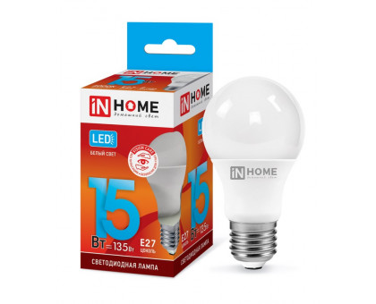 Лампа светодиодная LED-A60-VC 15Вт 230В Е27 4000К 1350Лм IN HOME (4690612020273)