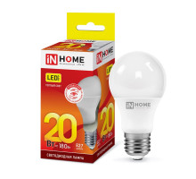 Лампа светодиодная LED-A60-VC 20Вт 230В Е27 3000К 1800Лм IN HOME (4690612020297)