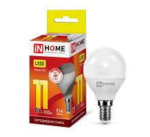 Лампа светодиодная LED-ШАР-VC 11Вт 230В Е14 3000К 990Лм IN HOME (4690612020587)