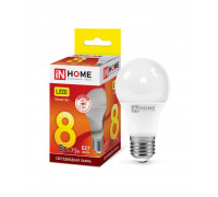 Лампа светодиодная LED-A60-VC 8Вт 230В Е27 3000К 720Лм IN HOME (4690612024004)