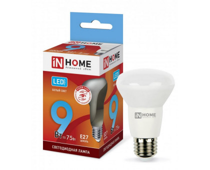 Лампа светодиодная LED-R63-VC 9Вт 230В Е27 4000К 810Лм IN HOME (4690612024325)