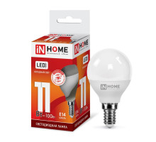 Лампа светодиодная LED-ШАР-VC 11Вт 230В Е14 6500К 990Лм IN HOME (4690612024929)