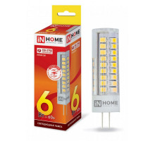 Лампа светодиодная LED-JCD-VC 6Вт 230В G4 3000К 540Лм IN HOME (4690612028590)