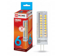 Лампа светодиодная LED-JCD-VC 6Вт 230В G4 4000К 540Лм IN HOME (4690612028613)