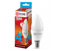 Лампа светодиодная LED-СВЕЧА-VC 4Вт 230В Е14 4000К 360Лм IN HOME (4690612030159)