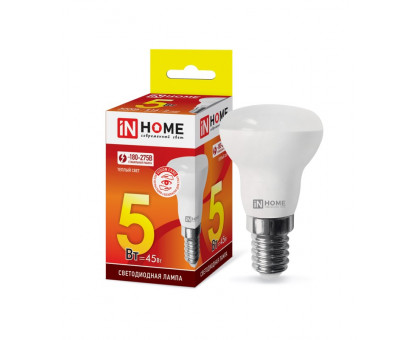 Лампа светодиодная LED-R39-VC 5Вт 230В Е14 3000К 410Лм IN HOME (4690612030838)