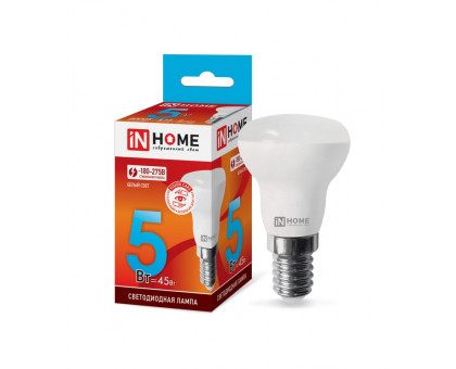 Лампа светодиодная LED-R39-VC 5Вт 230В Е14 4000К 410Лм IN HOME (4690612030852)